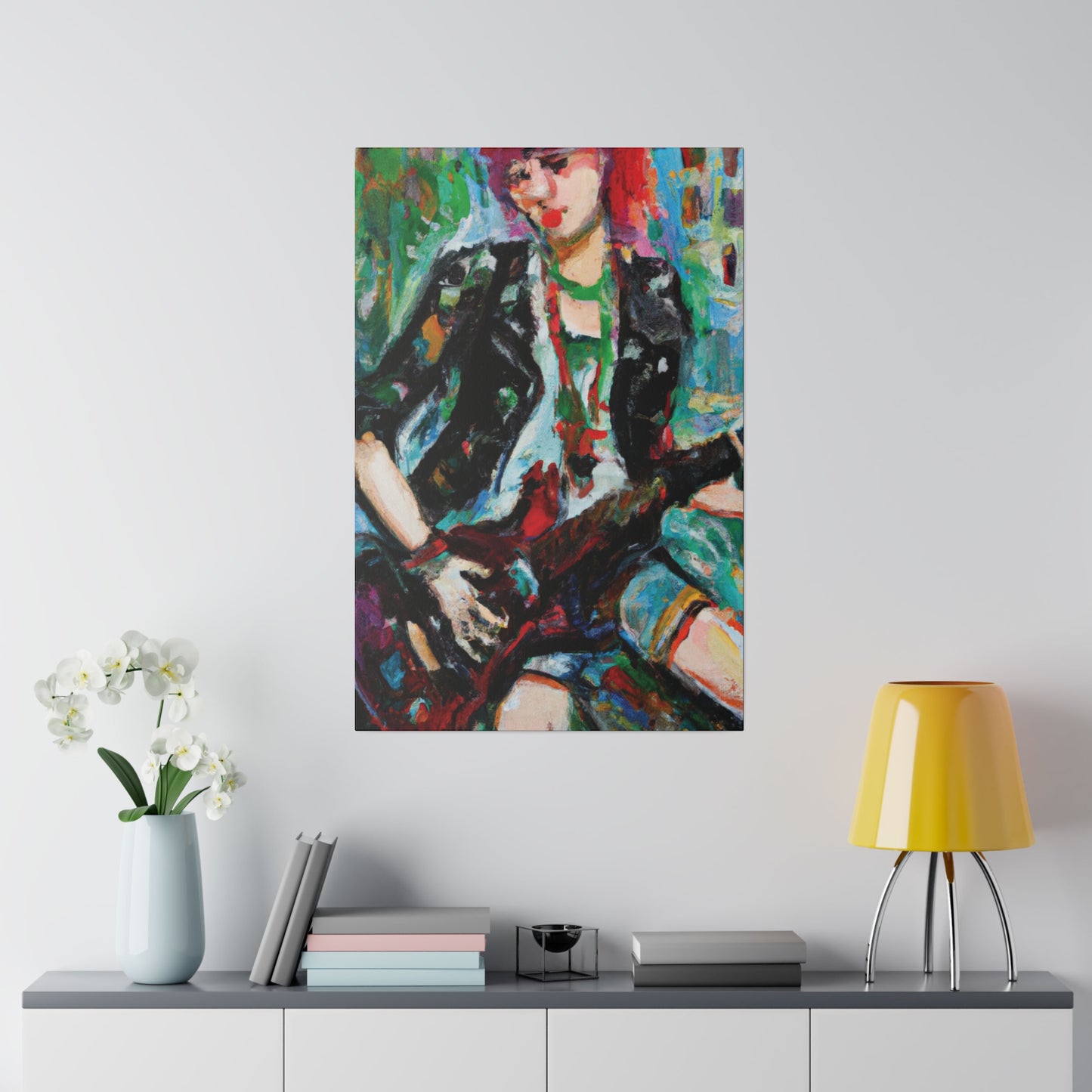 6789Z - Rockstar Oil Painting Style Print | Poster | Home Decor | Wall Art | Music Art | Canvas