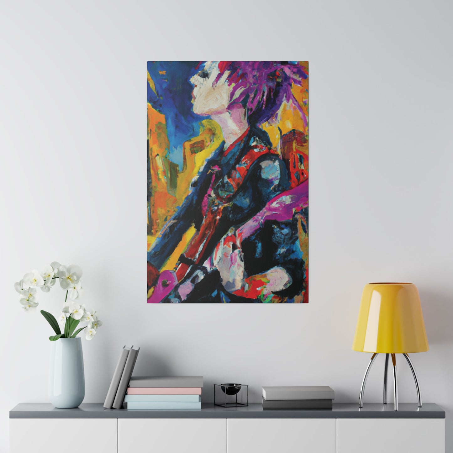 8245D - Rockstar Oil Painting Style Print | Poster | Home Decor | Wall Art | Music Art | Canvas