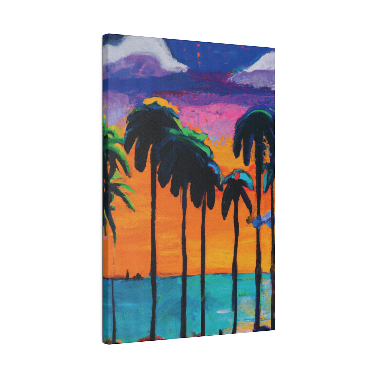 9331M - Miami Beach Sunset Painting Print | Miami | Beach | Sunset | Poster | Home Decor | Wall Art | Canvas