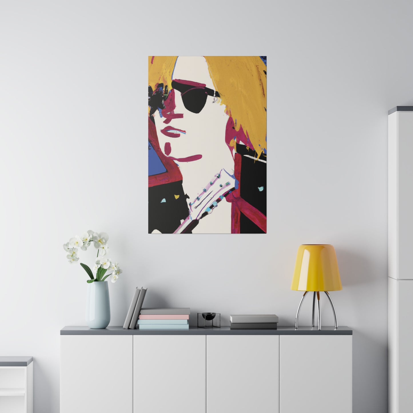 8305A - Rockstar Painting Print | Face | Abstract | Poster | Home Decor | Wall Art | Music Art | Canvas