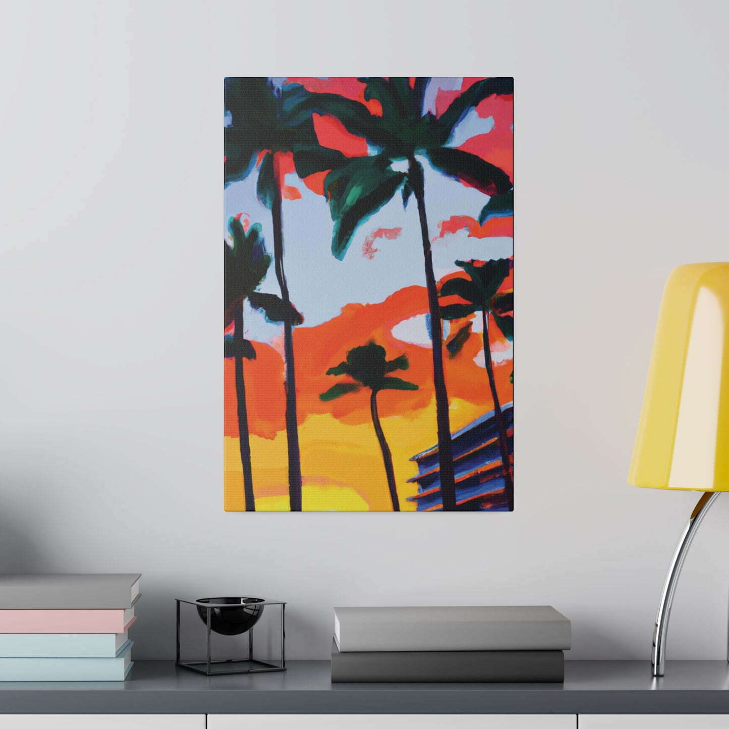 2741Q - Miami Beach Sunset Painting Print | Miami | Beach | Sunset | Poster | Home Decor | Wall Art | Canvas