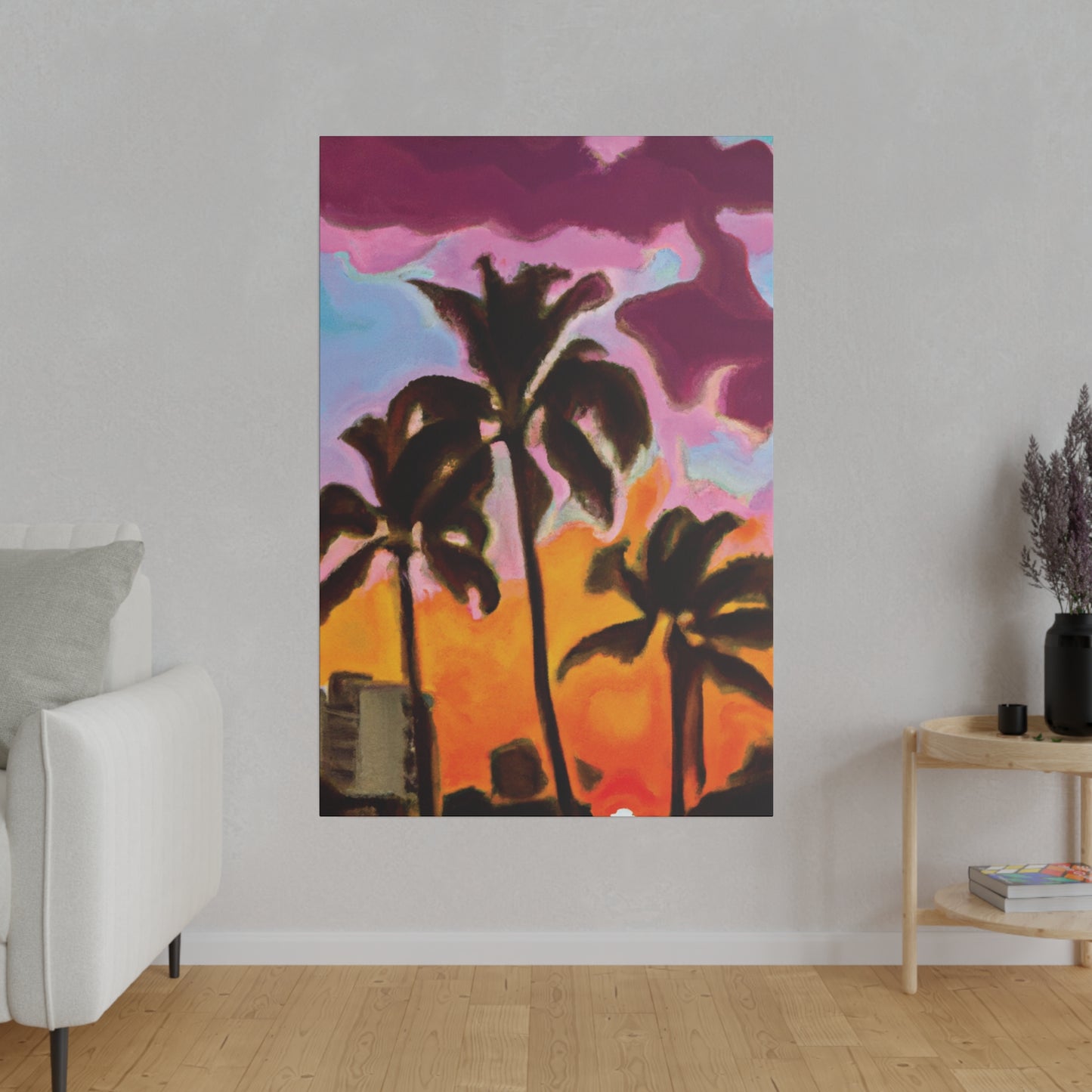 6721C - Miami Beach Sunset Painting Print | Miami | Beach | Sunset | Poster | Home Decor | Wall Art | Canvas