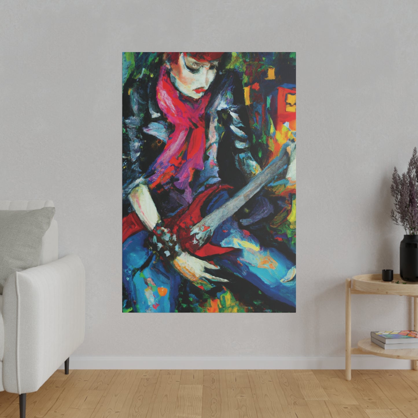 834A - Rockstar Oil Painting Style Print | Poster | Home Decor | Wall Art | Music Art | Canvas