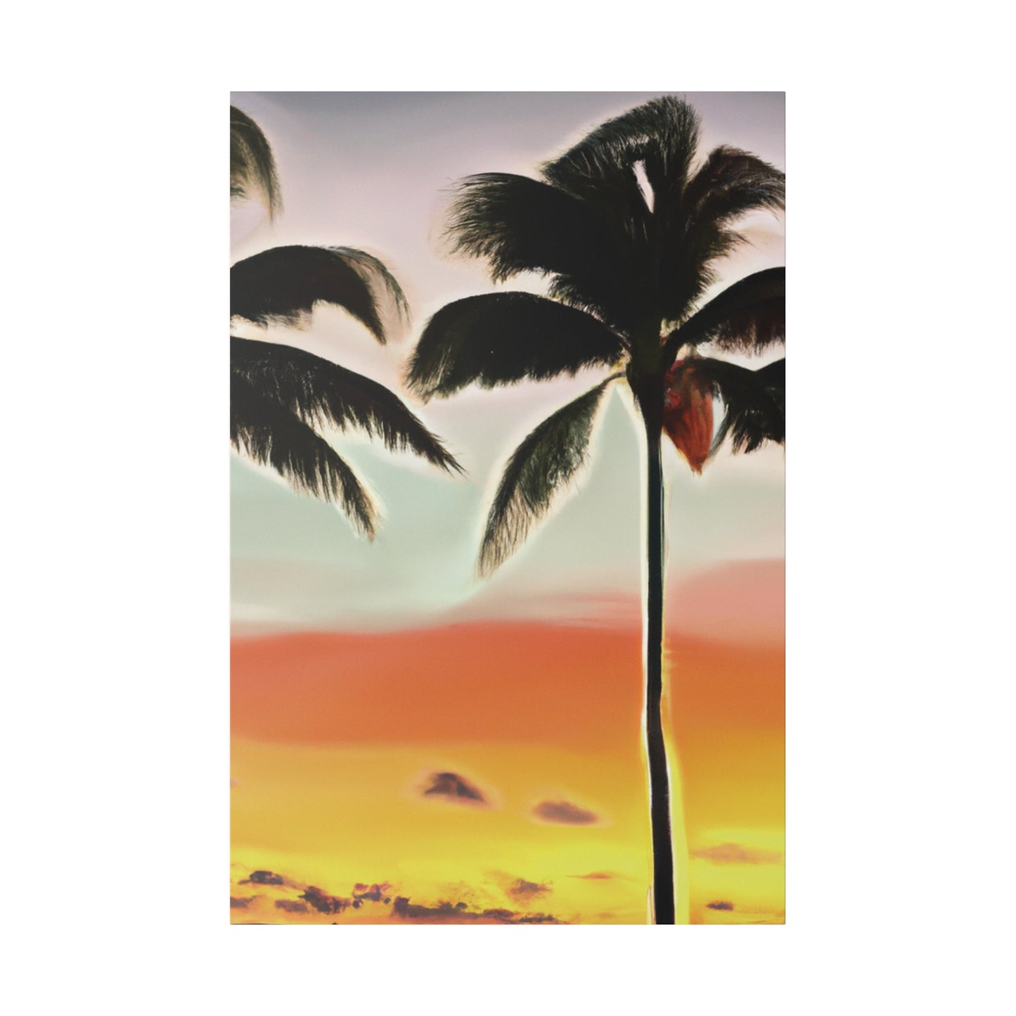 8646K - Miami Beach Sunset Painting Print | Miami | Beach | Sunset | Poster | Home Decor | Wall Art | Canvas
