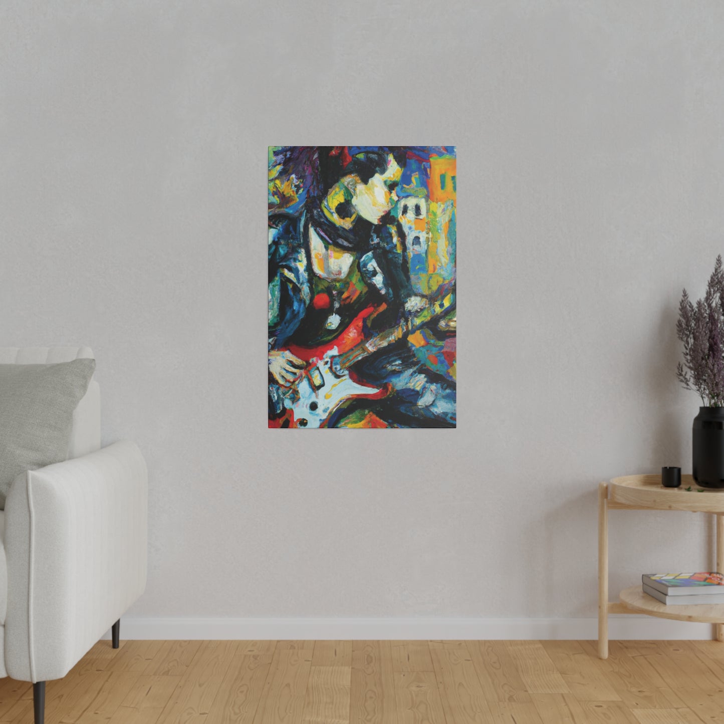 7547K - Rockstar Oil Painting Style Print | Poster | Home Decor | Wall Art | Music Art | Canvas