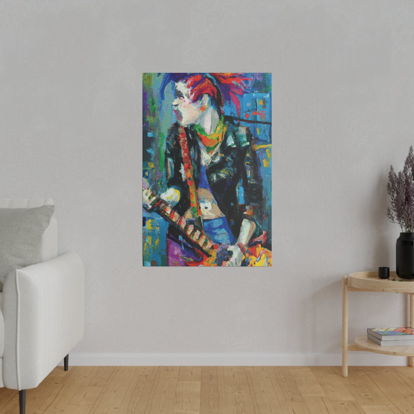 3601F - Rockstar Oil Painting Style Print | Poster | Home Decor | Wall Art | Music Art | Canvas