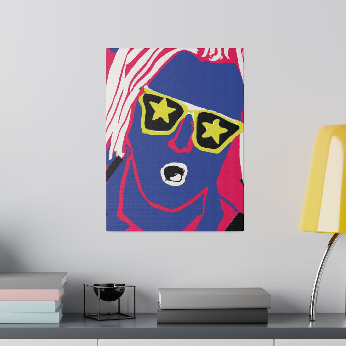 2409U - Rockstar Painting Print | Face | Abstract | Poster | Home Decor | Wall Art | Music Art | Canvas