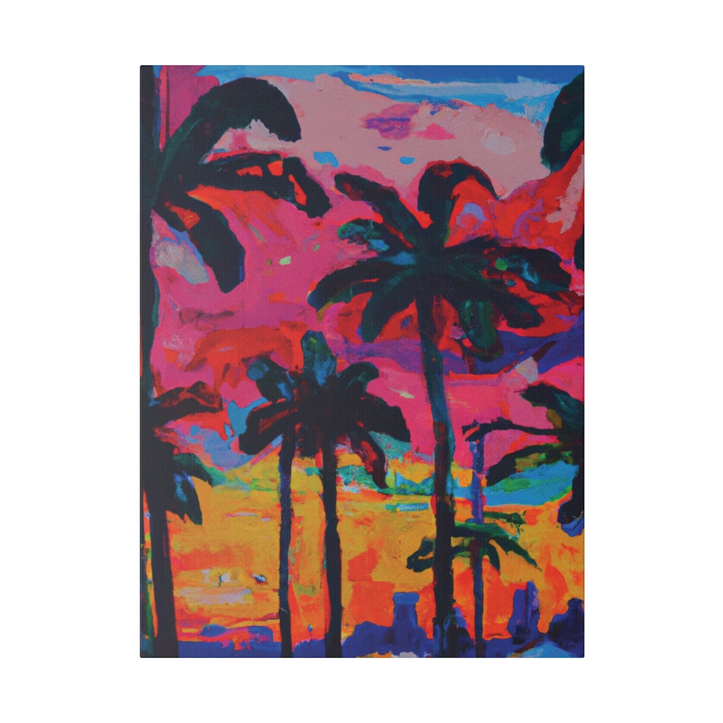 2821A - Miami Beach Sunset Painting Print | Miami | Beach | Sunset | Poster | Home Decor | Wall Art | Canvas