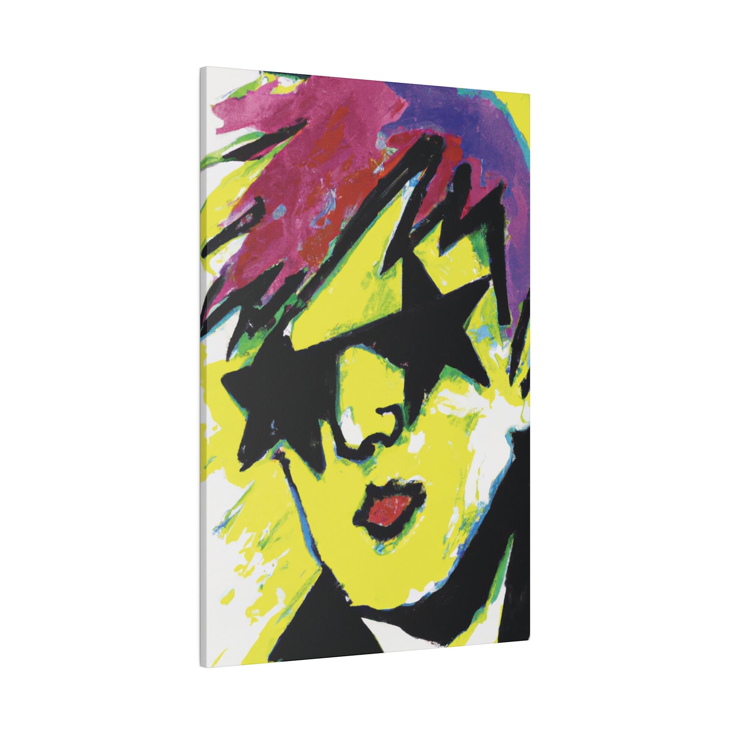 7497H - Rockstar Painting Print | Face | Abstract | Poster | Home Decor | Wall Art | Music Art | Canvas