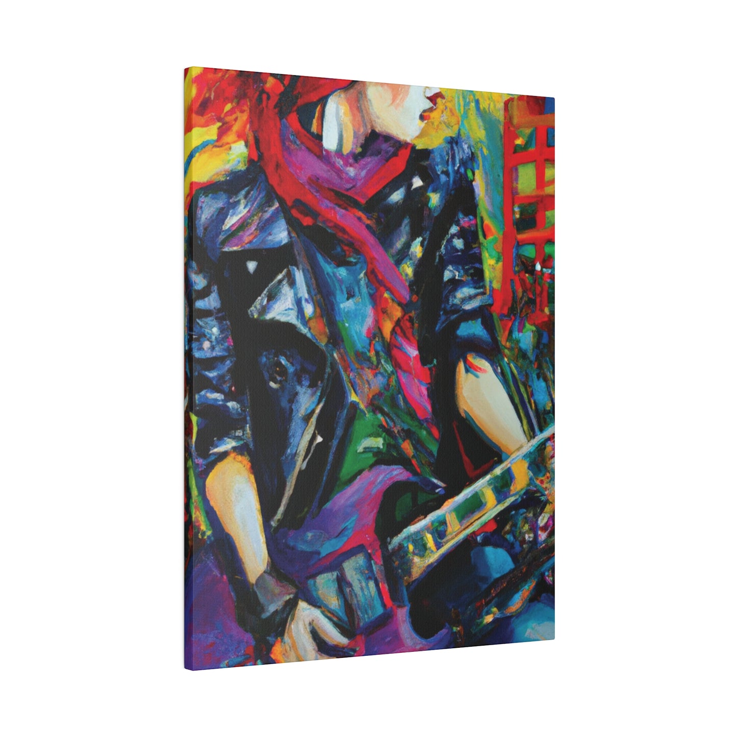 9413L - Rockstar Oil Painting Style Print | Poster | Home Decor | Wall Art | Music Art | Canvas
