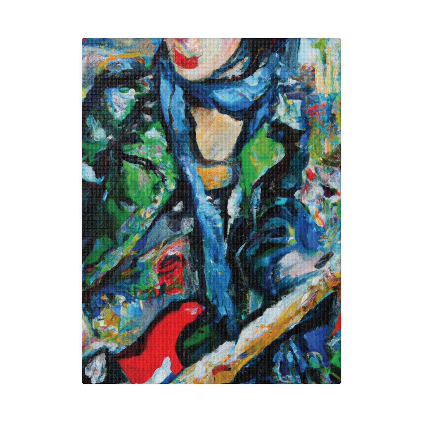 7452C - Rockstar Oil Painting Style Print | Poster | Home Decor | Wall Art | Music Art | Canvas