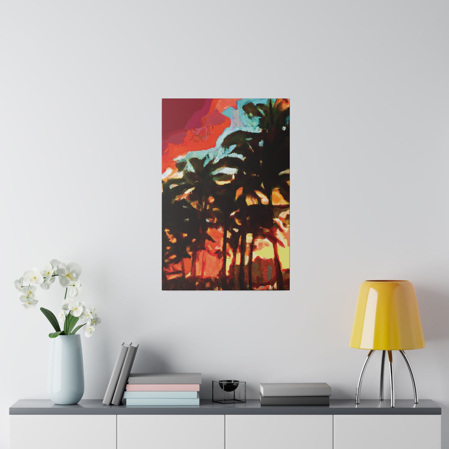 4052W - Miami Beach Sunset Painting Print | Miami | Beach | Sunset | Poster | Home Decor | Wall Art | Canvas