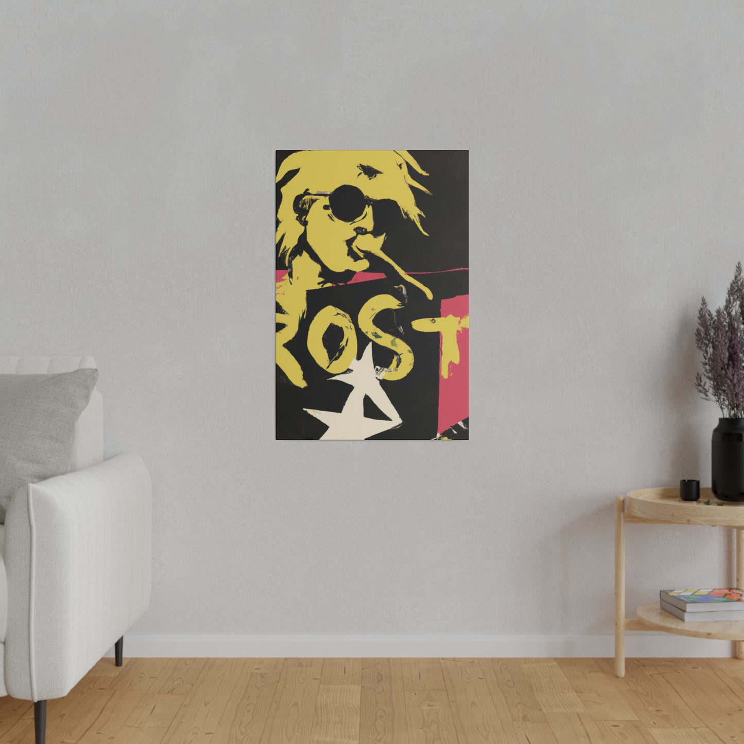 9134S - Rockstar Painting Print | Face | Abstract | Poster | Home Decor | Wall Art | Music Art | Canvas