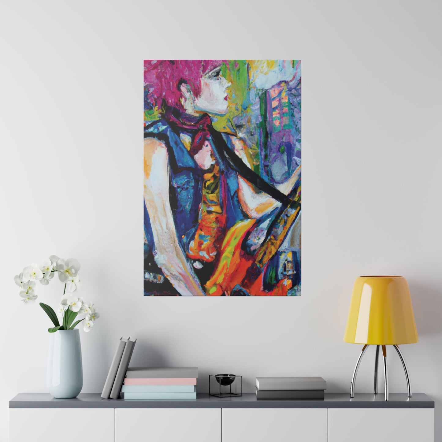 9045Z - Rockstar Oil Painting Style Print | Poster | Home Decor | Wall Art | Music Art | Canvas