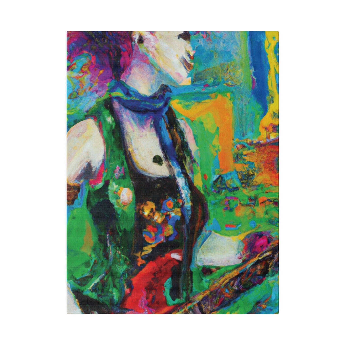 3467C - Rockstar Oil Painting Style Print | Poster | Home Decor | Wall Art | Music Art | Canvas