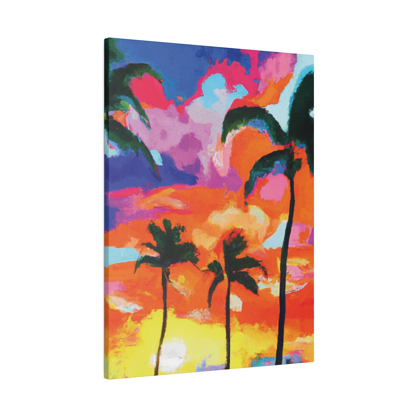 8579F - Miami Beach Sunset Painting Print | Miami | Beach | Sunset | Poster | Home Decor | Wall Art | Canvas