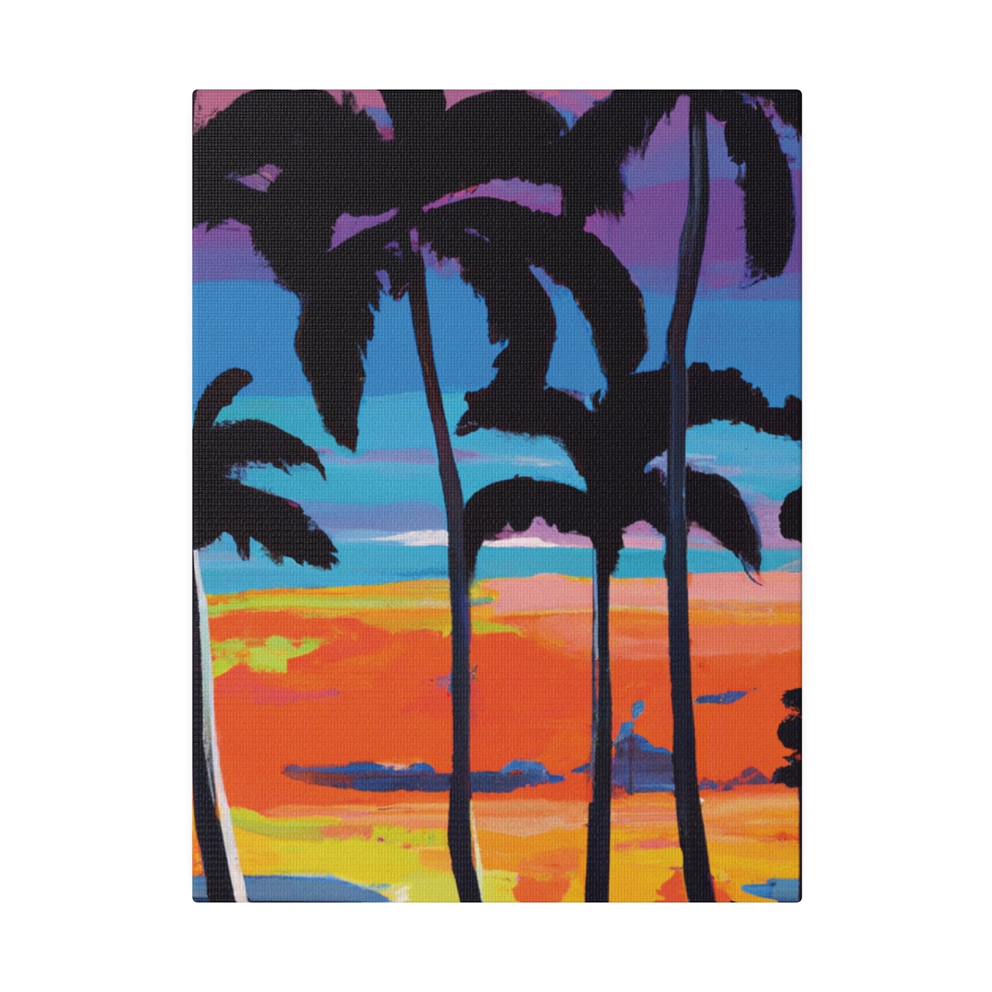 7891V - Miami Beach Sunset Painting Print | Miami | Beach | Sunset | Poster | Home Decor | Wall Art | Canvas