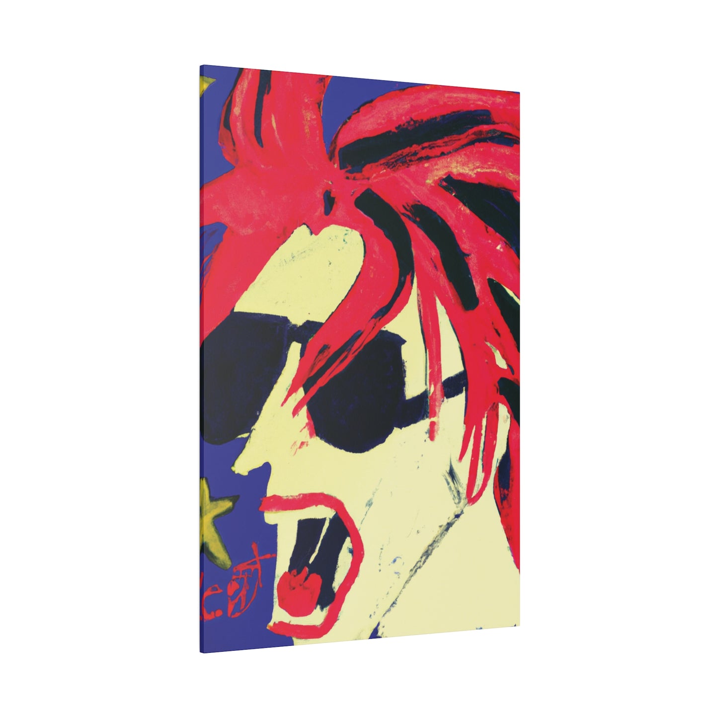 8409V - Rockstar Painting Print | Face | Abstract | Poster | Home Decor | Wall Art | Music Art | Canvas