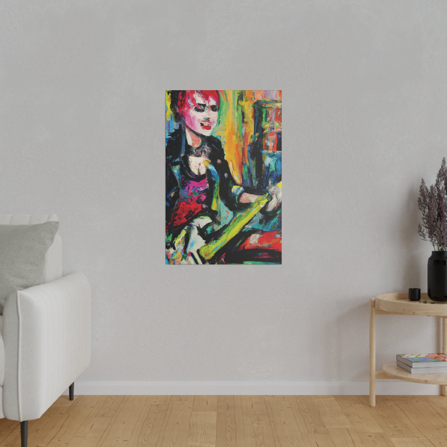 2784T - Rockstar Oil Painting Style Print | Poster | Home Decor | Wall Art | Music Art | Canvas