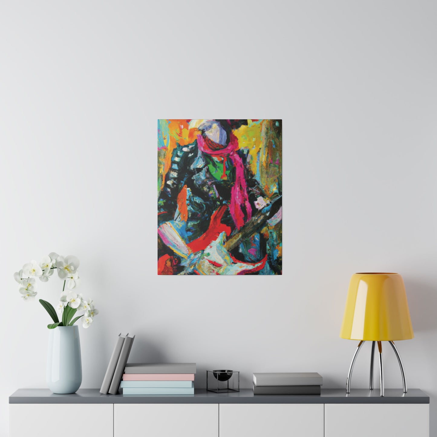 8579X - Rockstar Oil Painting Style Print | Poster | Home Decor | Wall Art | Music Art | Canvas