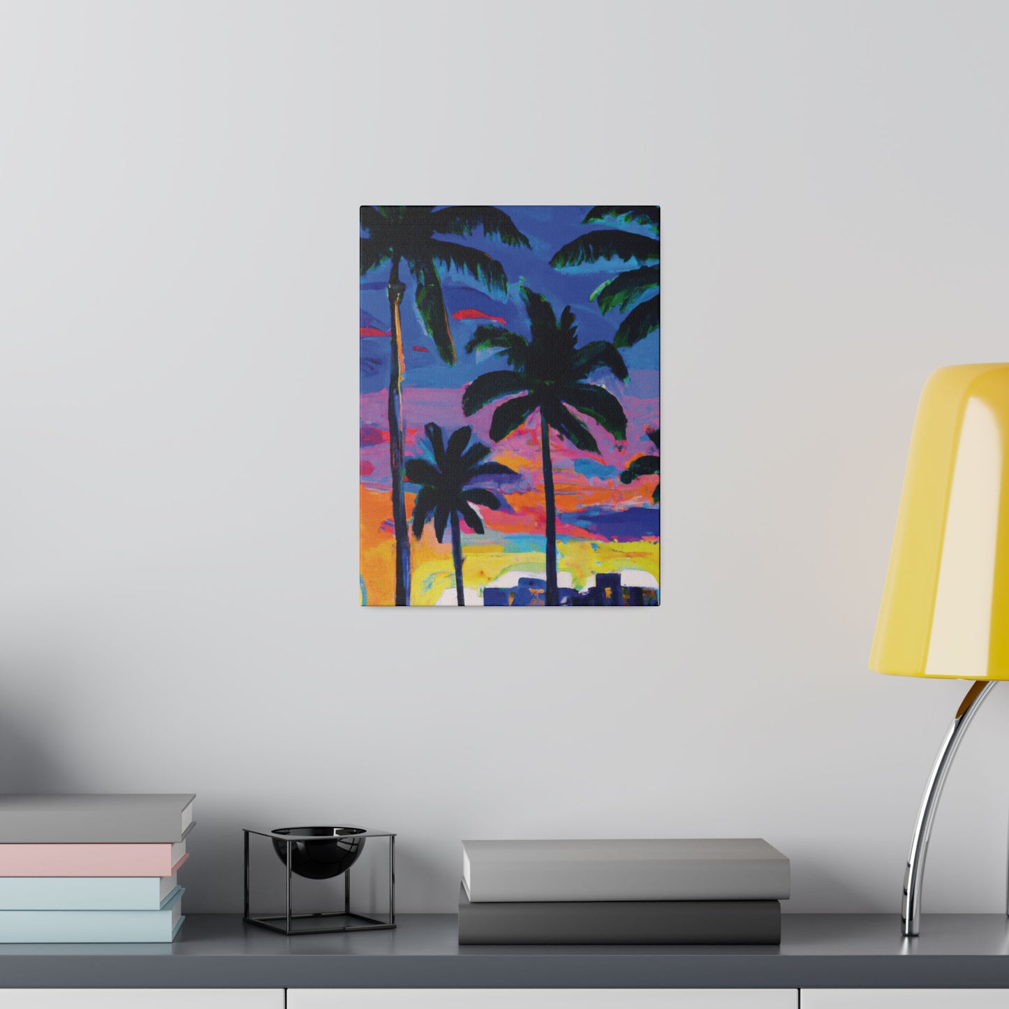 4621L - Miami Beach Sunset Painting Print | Miami | Beach | Sunset | Poster | Home Decor | Wall Art | Canvas