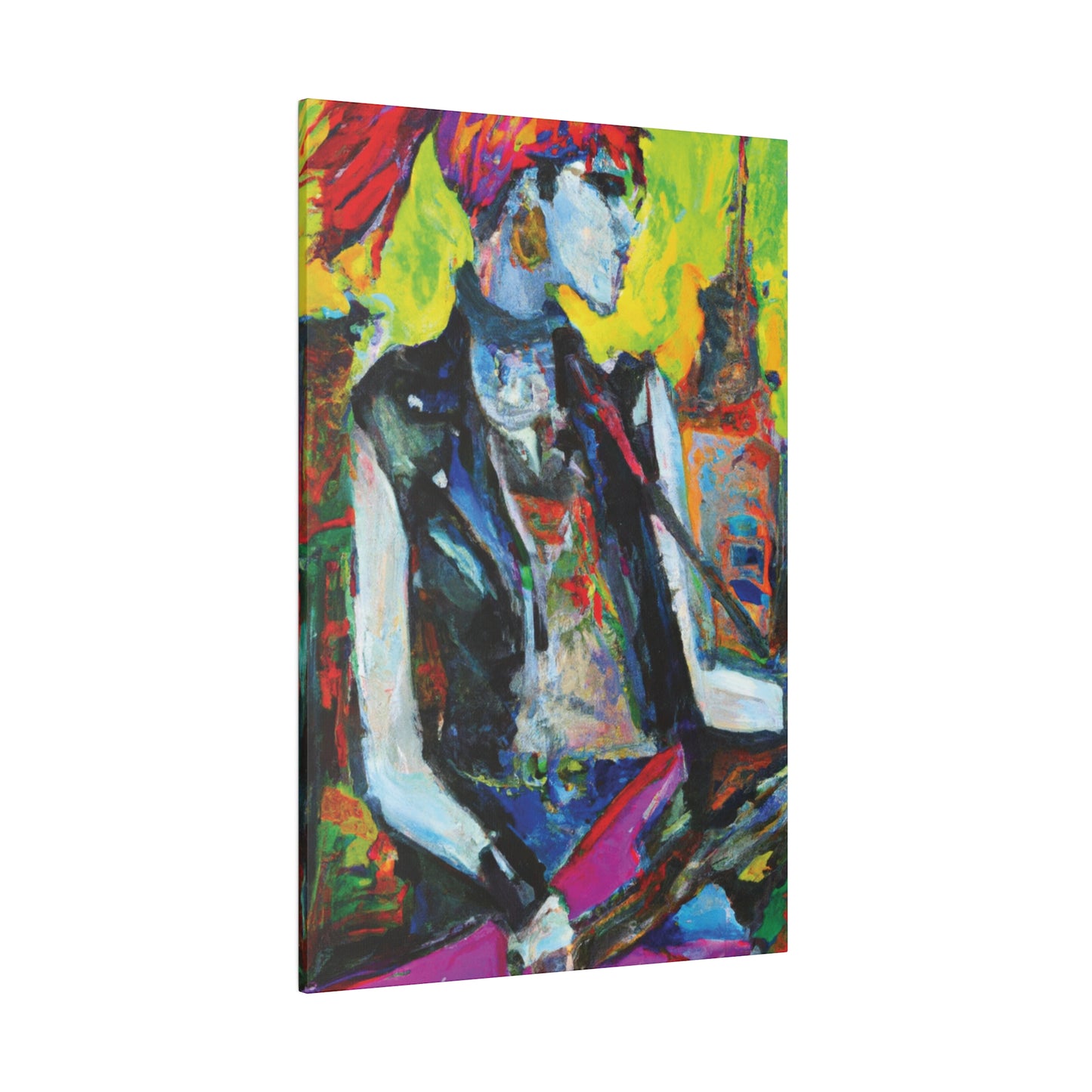 7349W - Rockstar Oil Painting Style Print | Poster | Home Decor | Wall Art | Music Art | Canvas