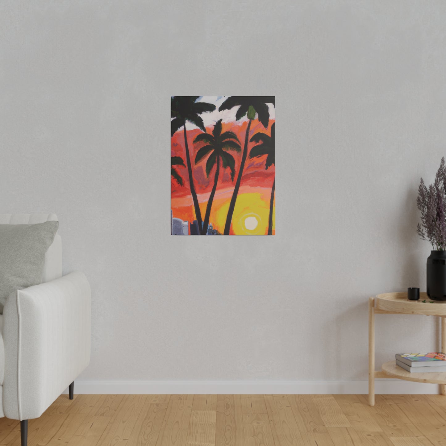 3556V - Miami Beach Sunset Painting Print | Miami | Beach | Sunset | Poster | Home Decor | Wall Art | Canvas