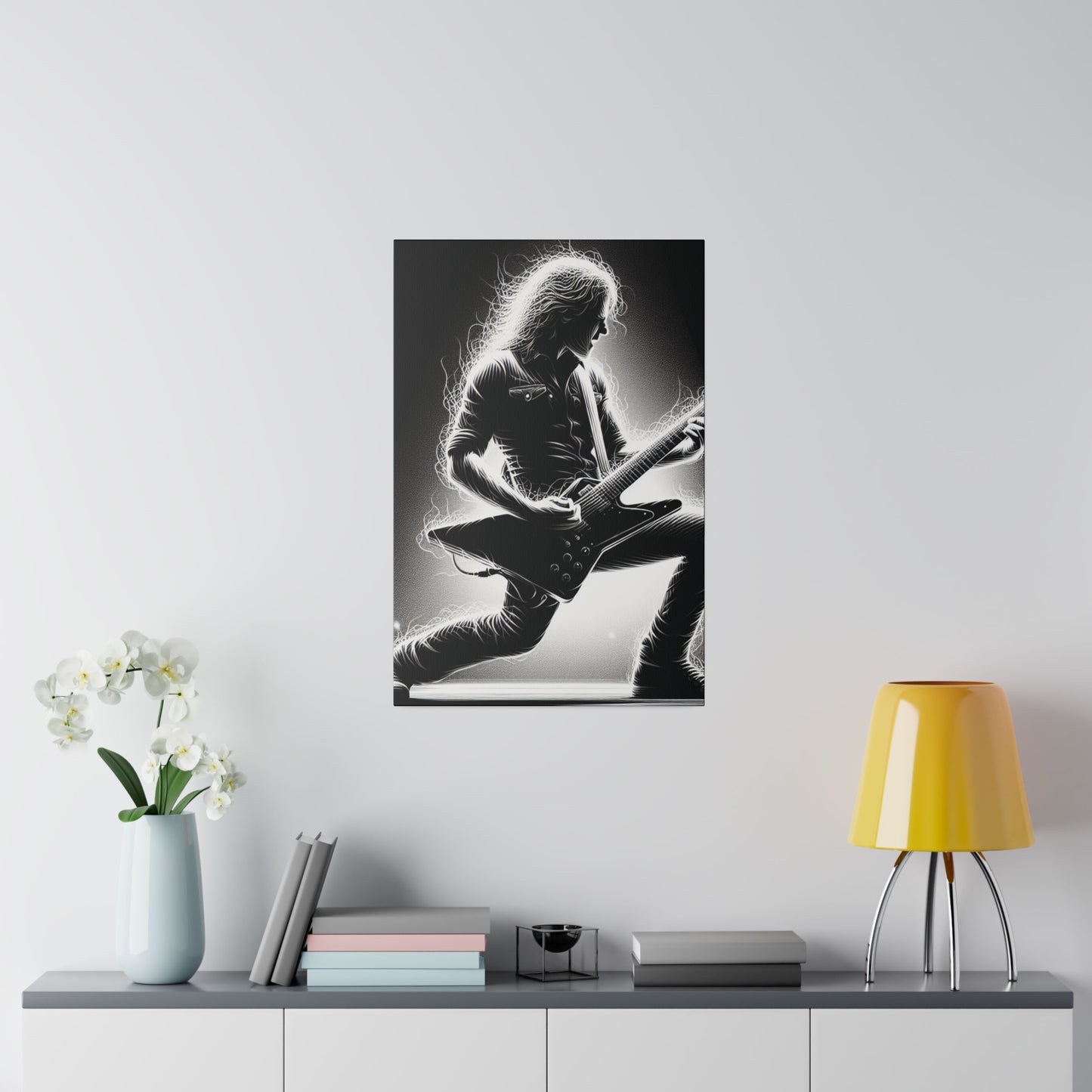 4987J - music art work, rockstar gifts, musician gift ideas, guitar art work, guitar artwork, guitar wall art canvas, playing guitar, decor