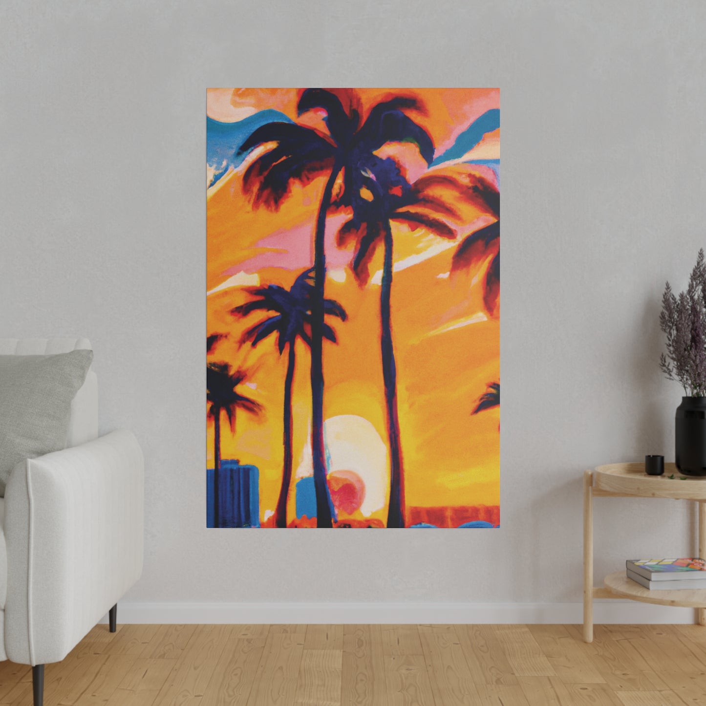 2067G - Miami Beach Sunset Painting Print | Miami | Beach | Sunset | Poster | Home Decor | Wall Art | Canvas