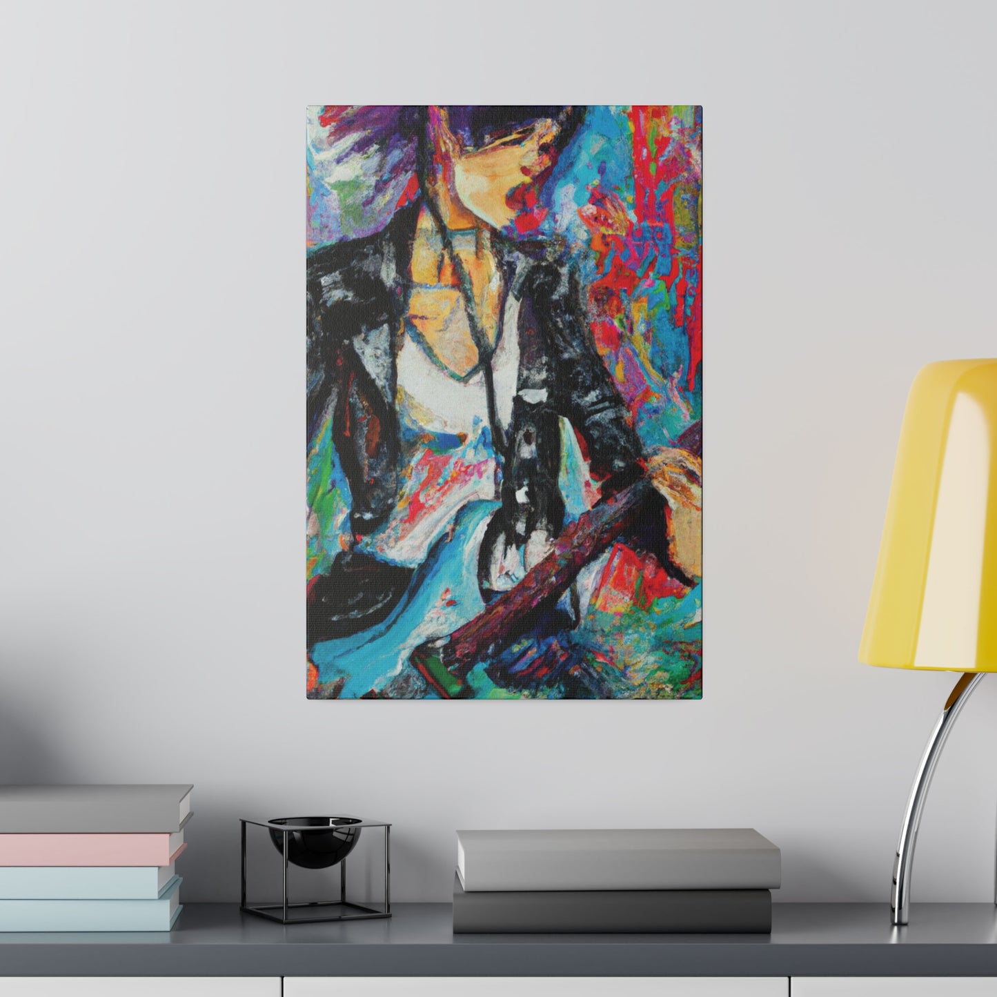 3492Z - Rockstar Oil Painting Style Print | Poster | Home Decor | Wall Art | Music Art | Canvas