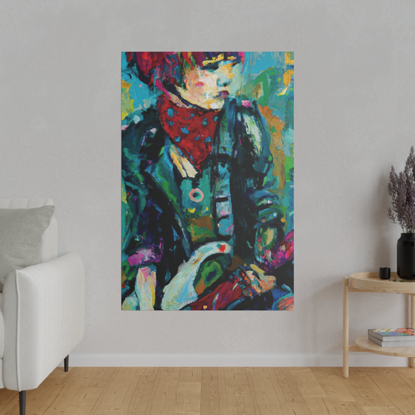 7263A - Rockstar Oil Painting Style Print | Poster | Home Decor | Wall Art | Music Art | Canvas