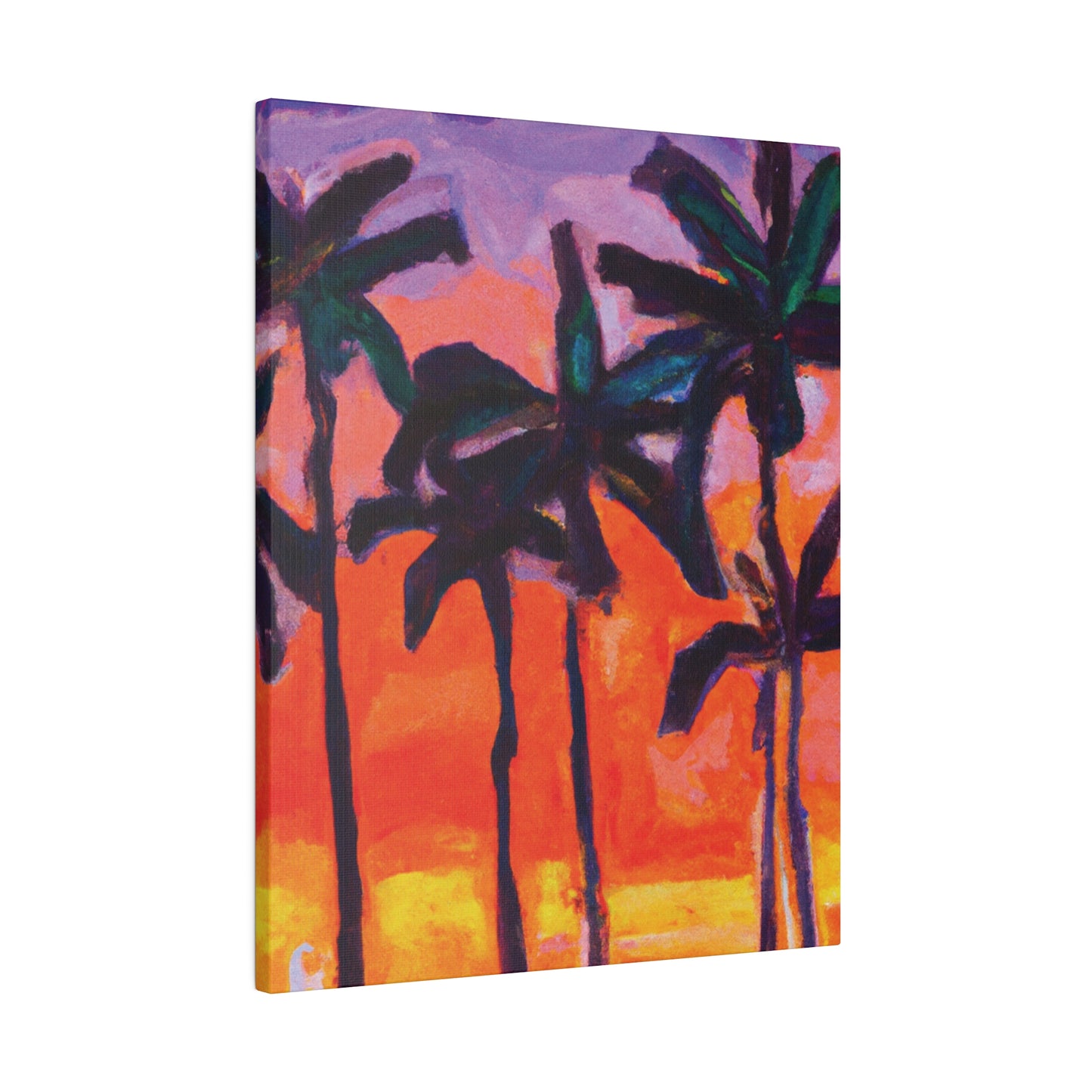 5618V - Miami Beach Sunset Painting Print | Miami | Beach | Sunset | Poster | Home Decor | Wall Art | Canvas