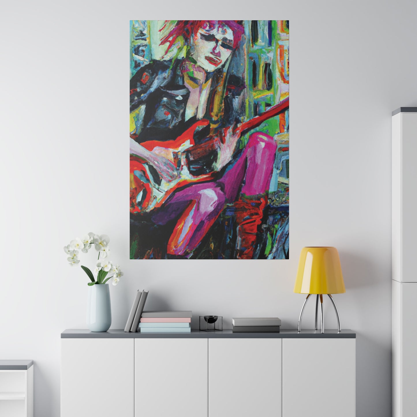 5002A - Rockstar Oil Painting Style Print | Poster | Home Decor | Wall Art | Music Art | Canvas