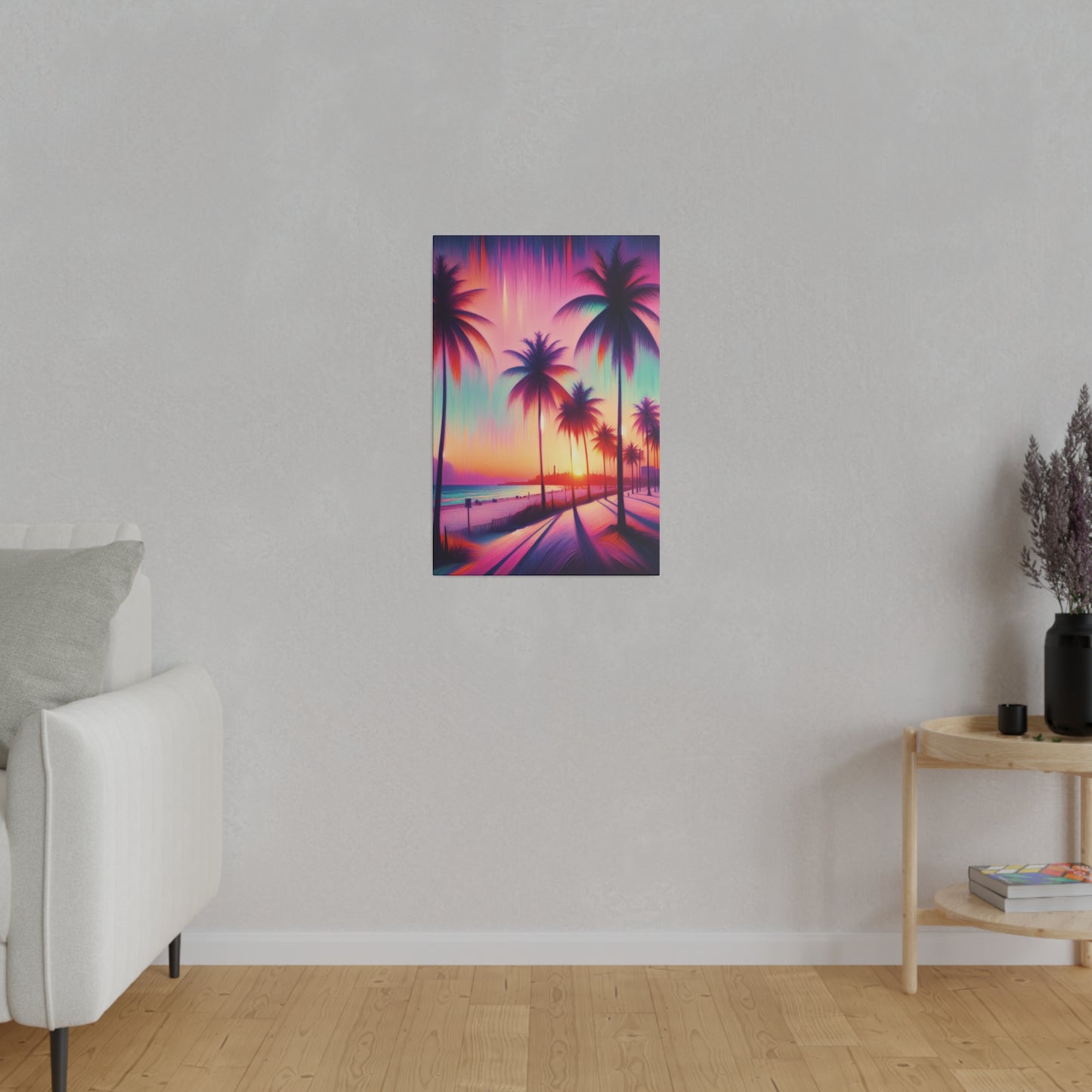 7892Z - miami beach art, sunset background, ocean art work, beach art work, sunset designs, miami beach painting, miami beach print