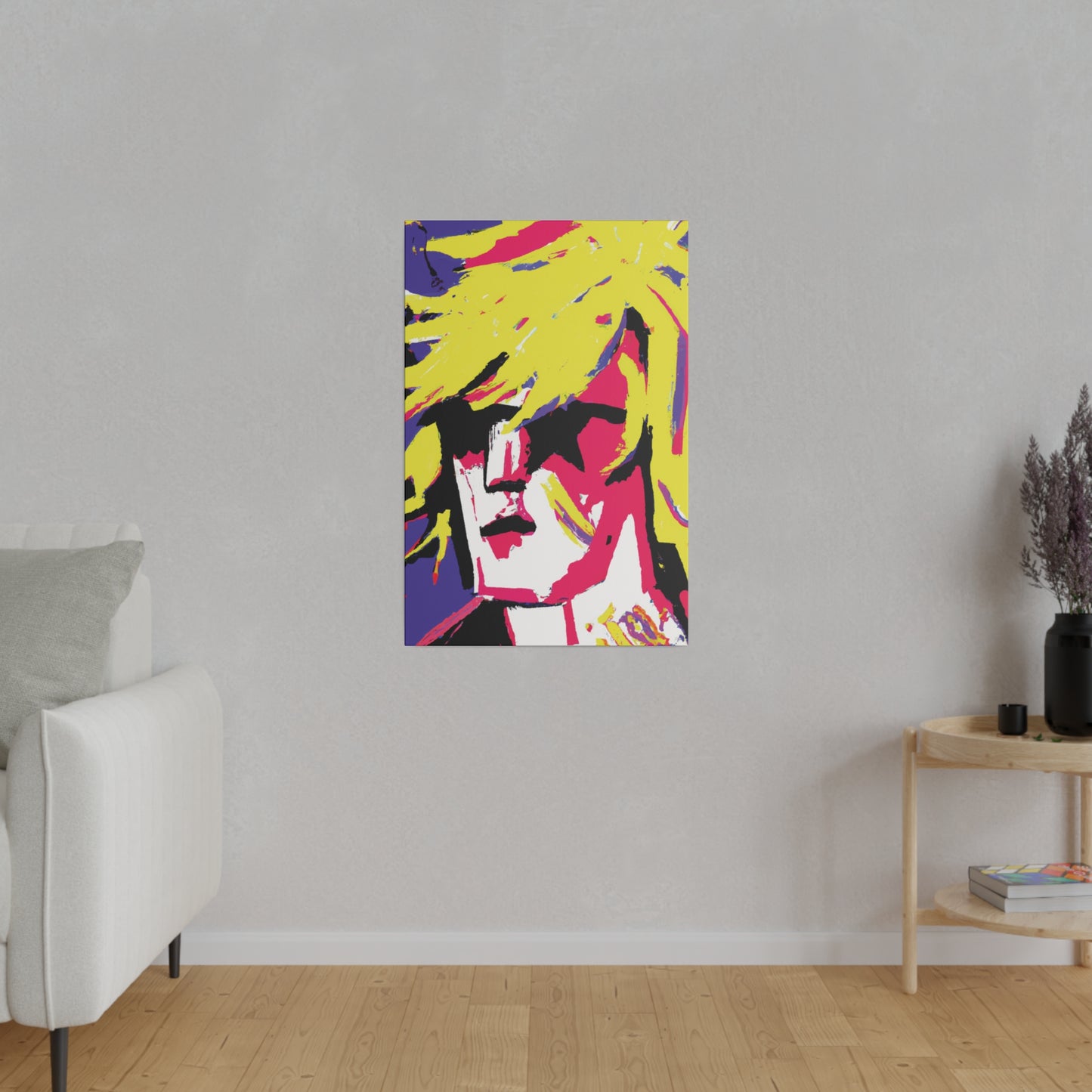 7709F - Rockstar Painting Print | Face | Abstract | Poster | Home Decor | Wall Art | Music Art | Canvas