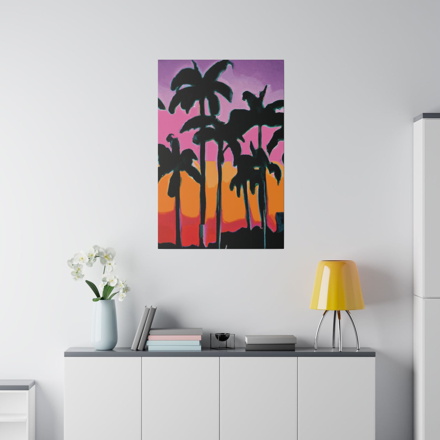 5108P - Miami Beach Sunset Painting Print | Miami | Beach | Sunset | Poster | Home Decor | Wall Art | Canvas