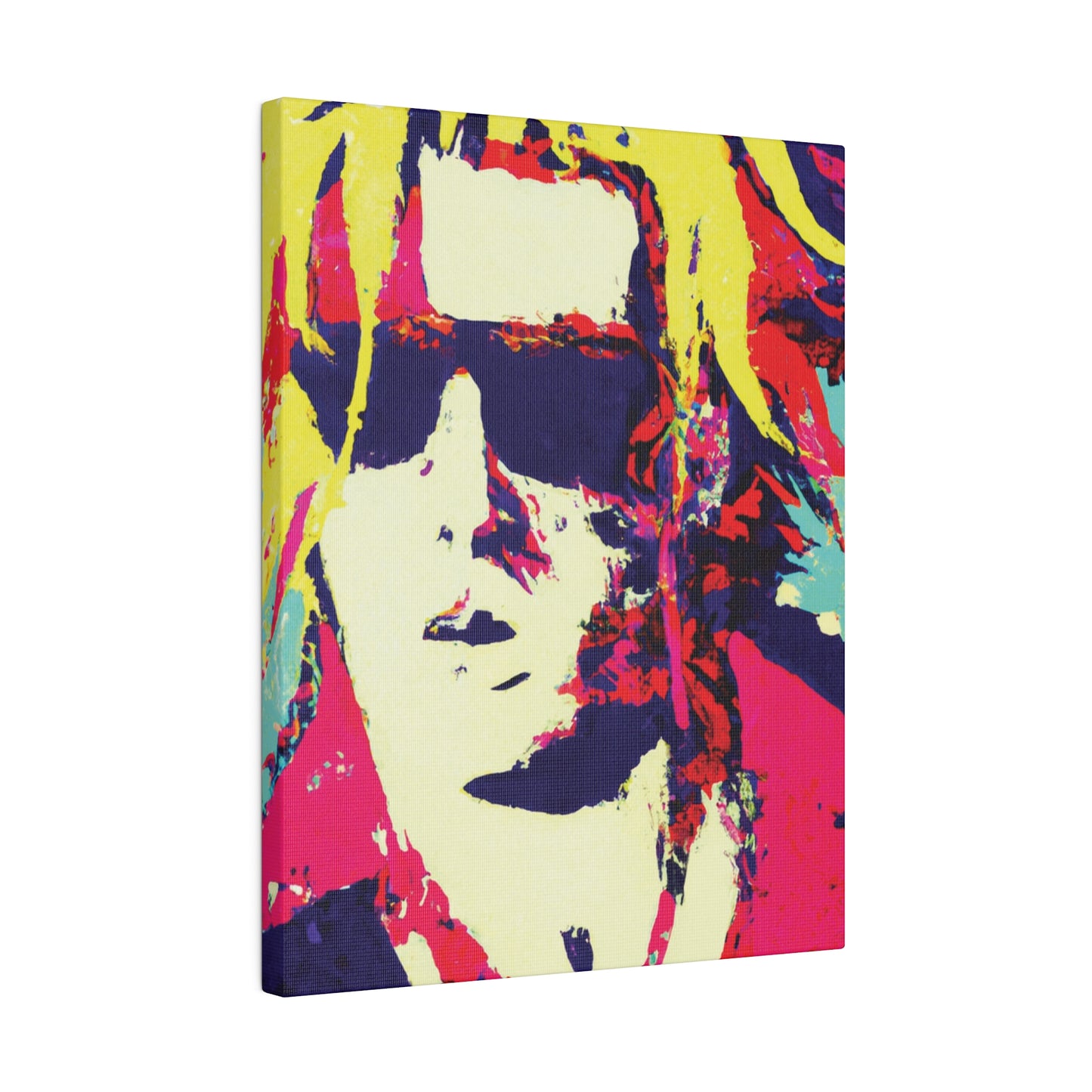 8674W - Rockstar Painting Print | Face | Abstract | Poster | Home Decor | Wall Art | Music Art | Canvas