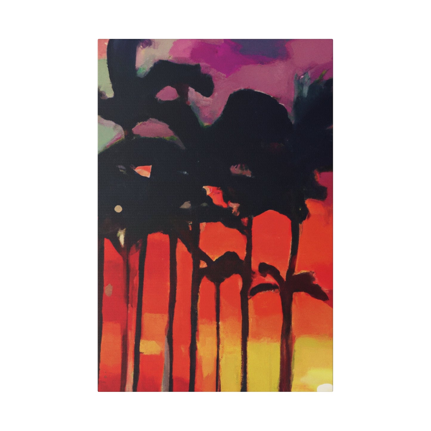 9653K - Miami Beach Sunset Painting Print | Miami | Beach | Sunset | Poster | Home Decor | Wall Art | Canvas