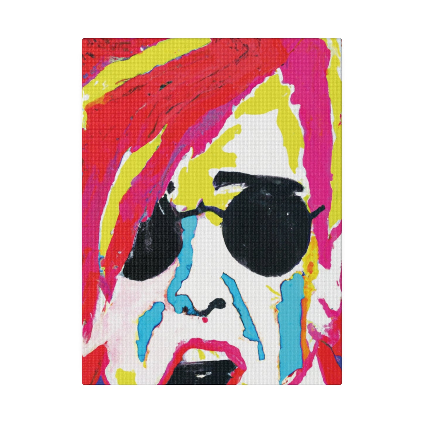 5397K - Rockstar Painting Print | Face | Abstract | Poster | Home Decor | Wall Art | Music Art | Canvas