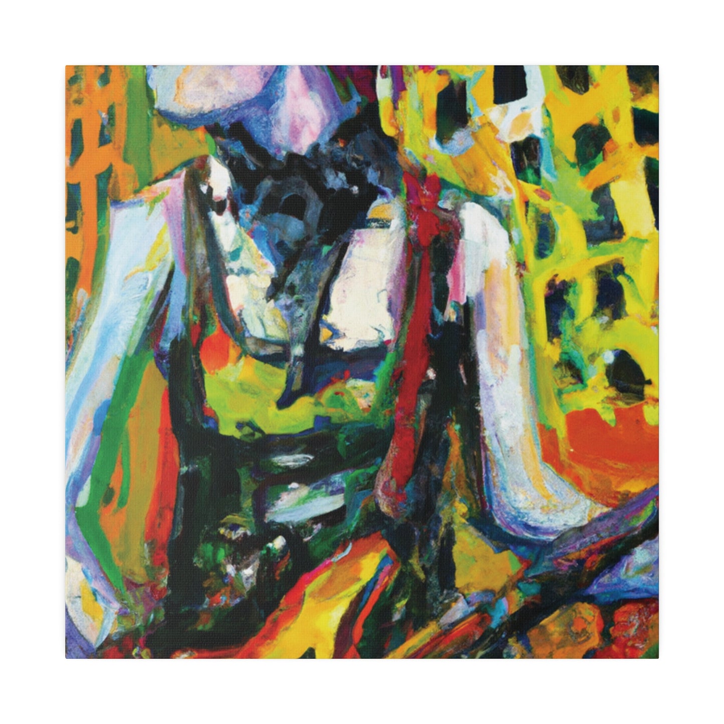 4793Z - Rockstar Oil Painting Style Print | Poster | Home Decor | Wall Art | Music Art | Canvas