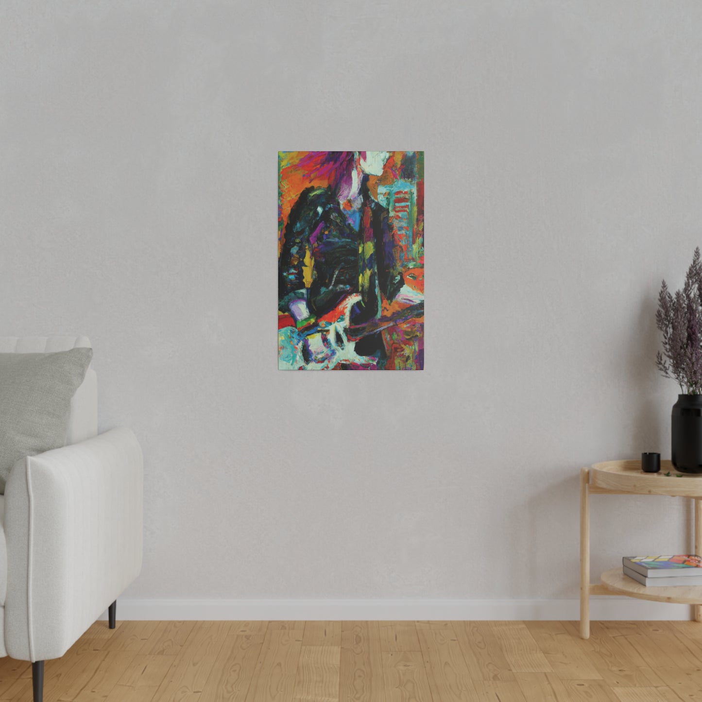 8673Z - Rockstar Oil Painting Style Print | Poster | Home Decor | Wall Art | Music Art | Canvas