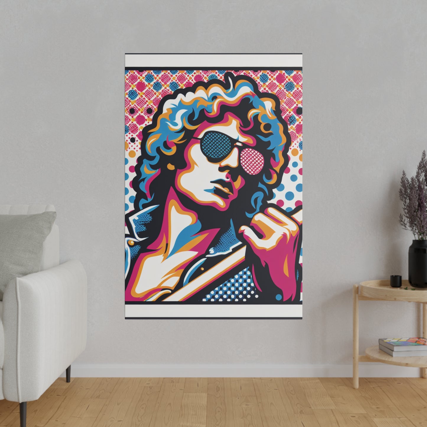 3572X - Rockstar Painting Print | Face | Abstract | Poster | Home Decor | Wall Art | Music Art | Canvas