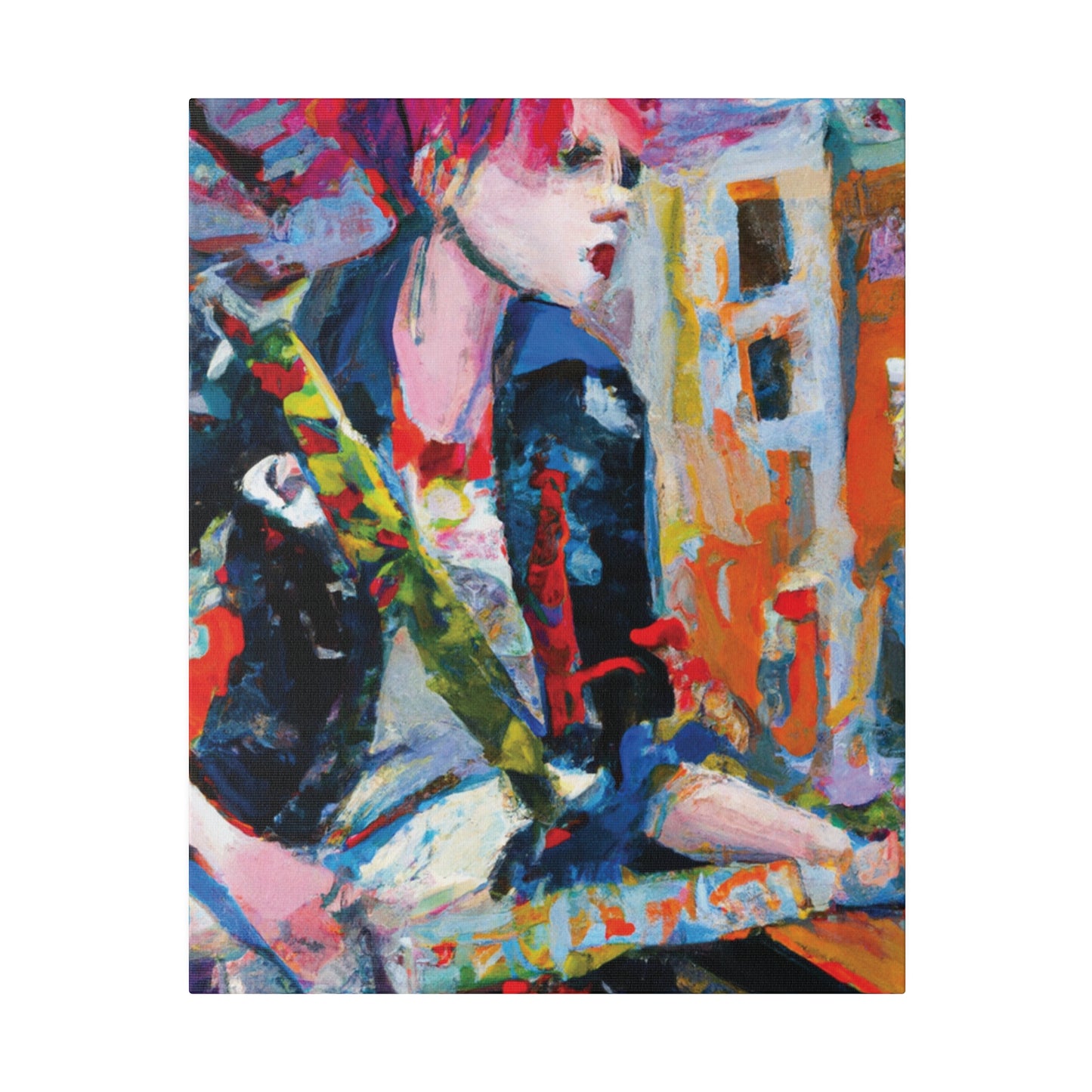 3276D - Rockstar Oil Painting Style Print | Poster | Home Decor | Wall Art | Music Art | Canvas