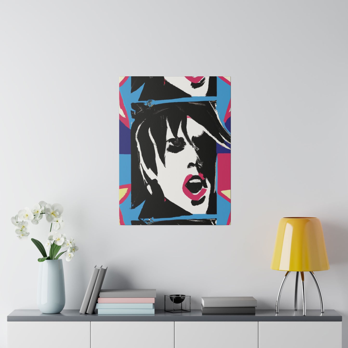 6431Q - Rockstar Painting Print | Face | Abstract | Poster | Home Decor | Wall Art | Music Art | Canvas