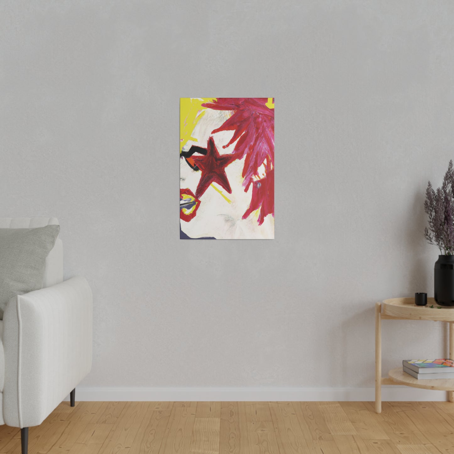 5967Z - Rockstar Painting Print | Face | Abstract | Poster | Home Decor | Wall Art | Music Art | Canvas