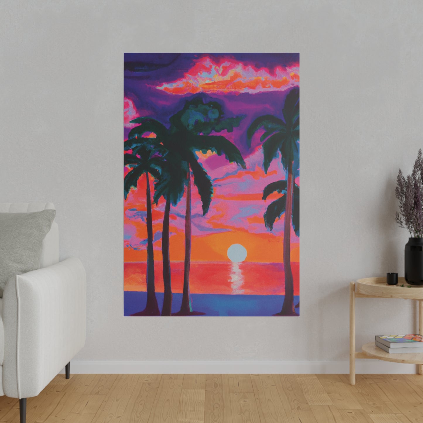 2189Z - Miami Beach Sunset Painting Print | Miami | Beach | Sunset | Poster | Home Decor | Wall Art | Canvas