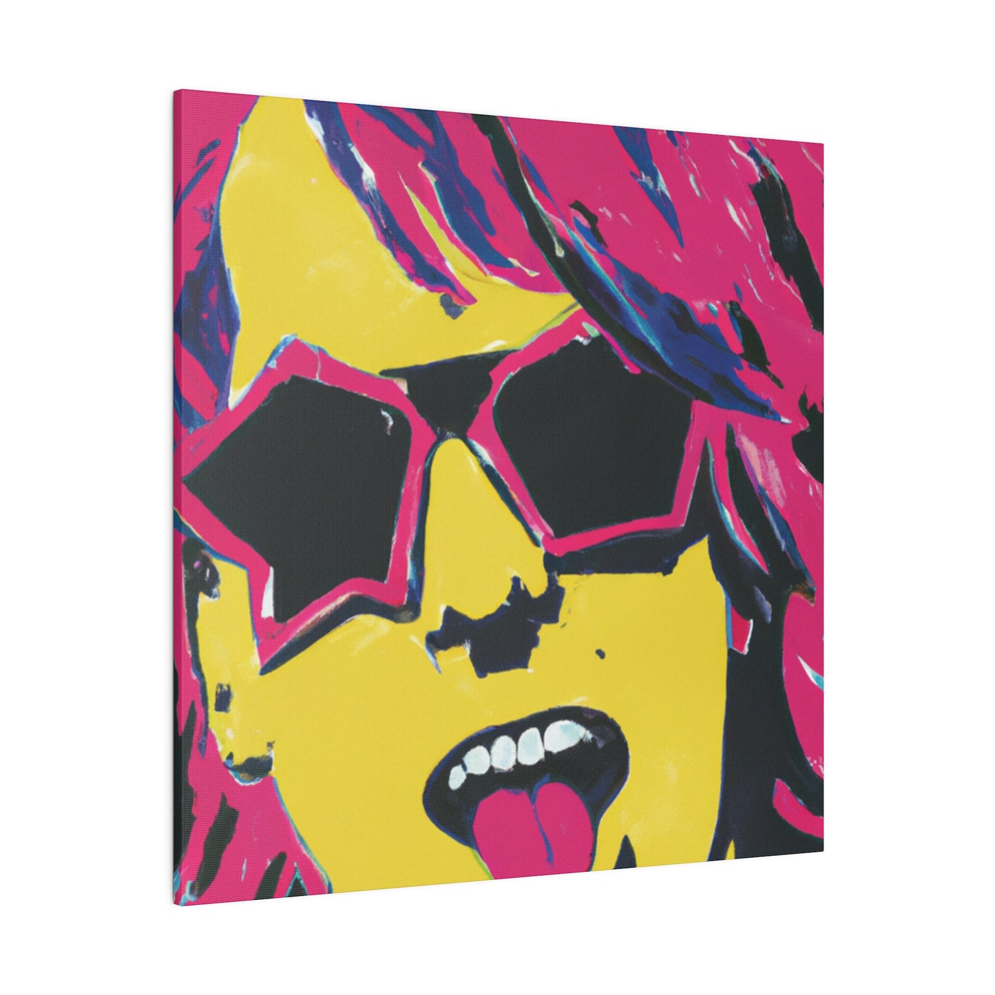 2536W - Rockstar Painting Print | Face | Abstract | Poster | Home Decor | Wall Art | Music Art | Canvas