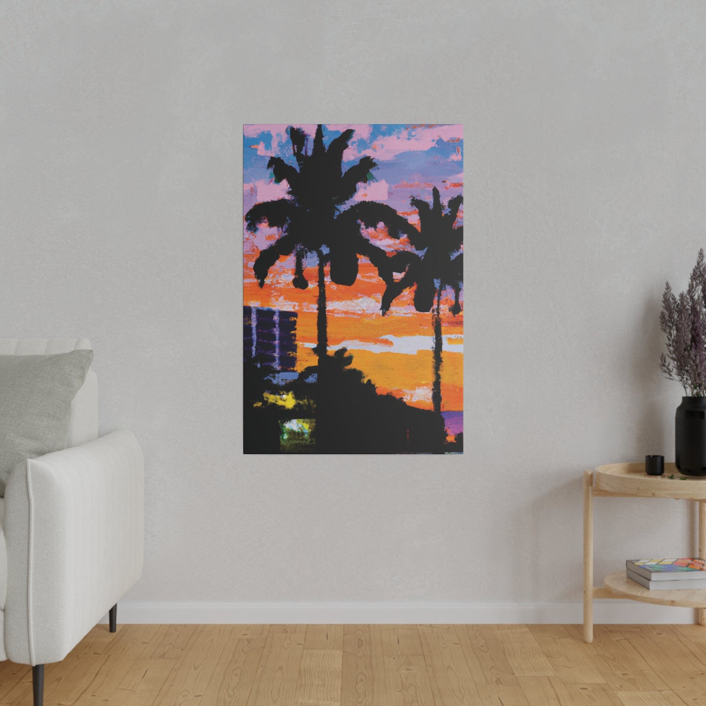 4756G - Miami Beach Sunset Painting Print | Miami | Beach | Sunset | Poster | Home Decor | Wall Art | Canvas