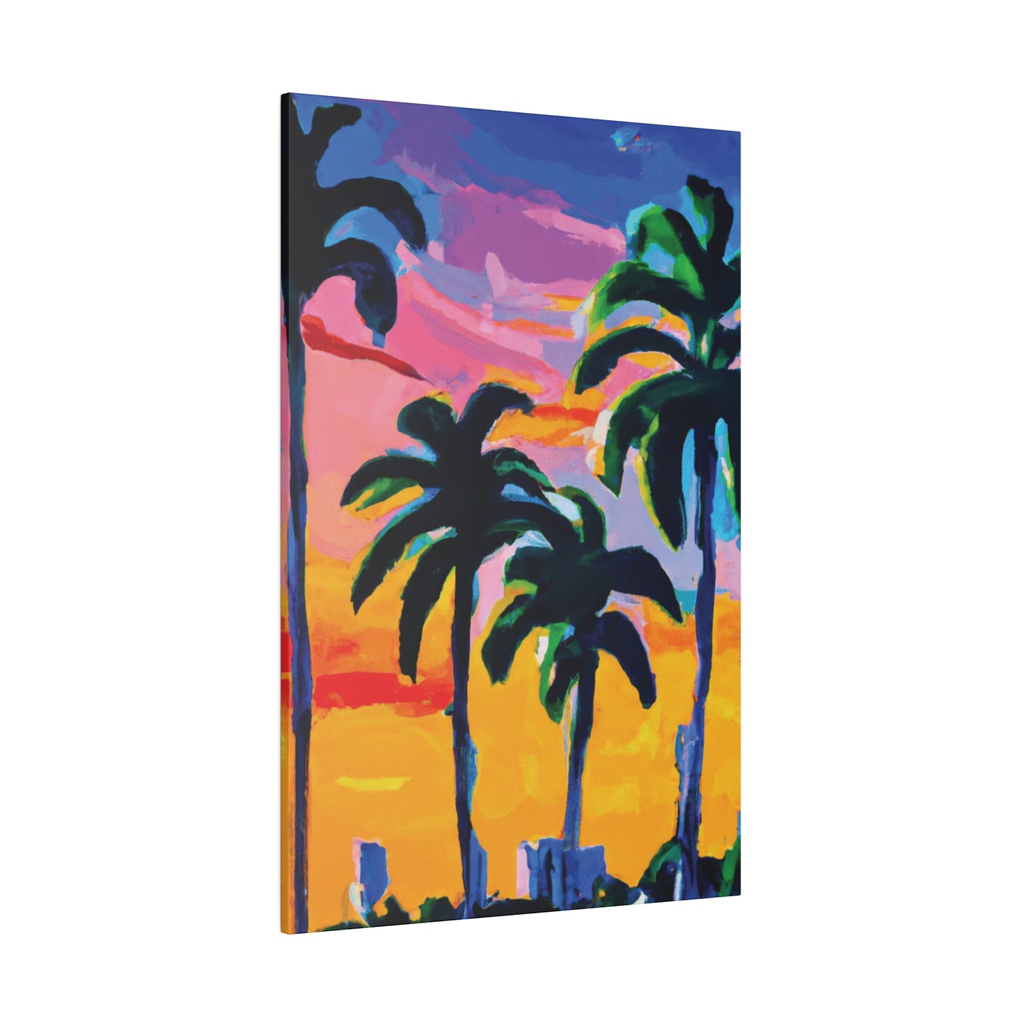 7409P - Miami Beach Sunset Painting Print | Miami | Beach | Sunset | Poster | Home Decor | Wall Art | Canvas