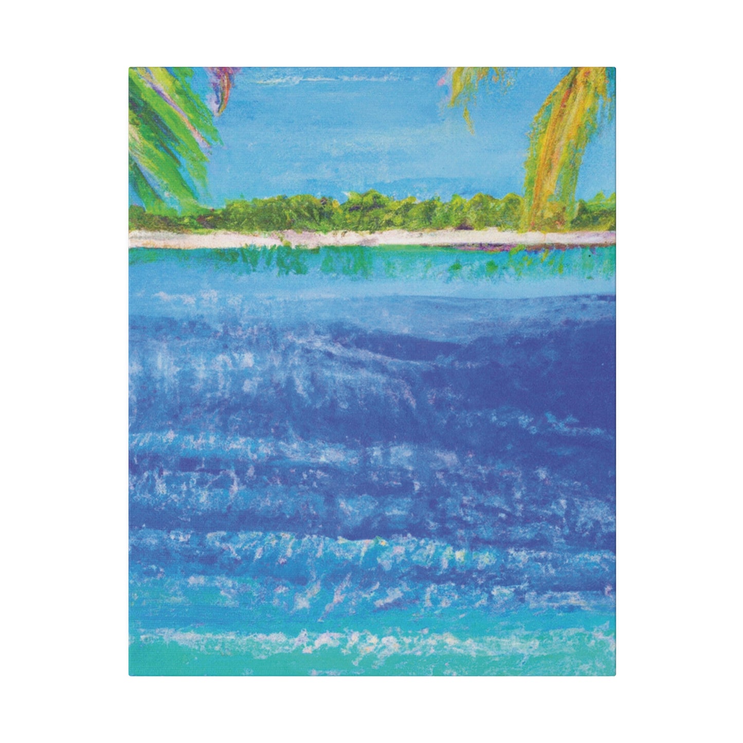 5045T - Bahamas Ocean Painting Print | Bahamas | Ocean | Beach | Poster | Home Decor | Wall Art | Canvas